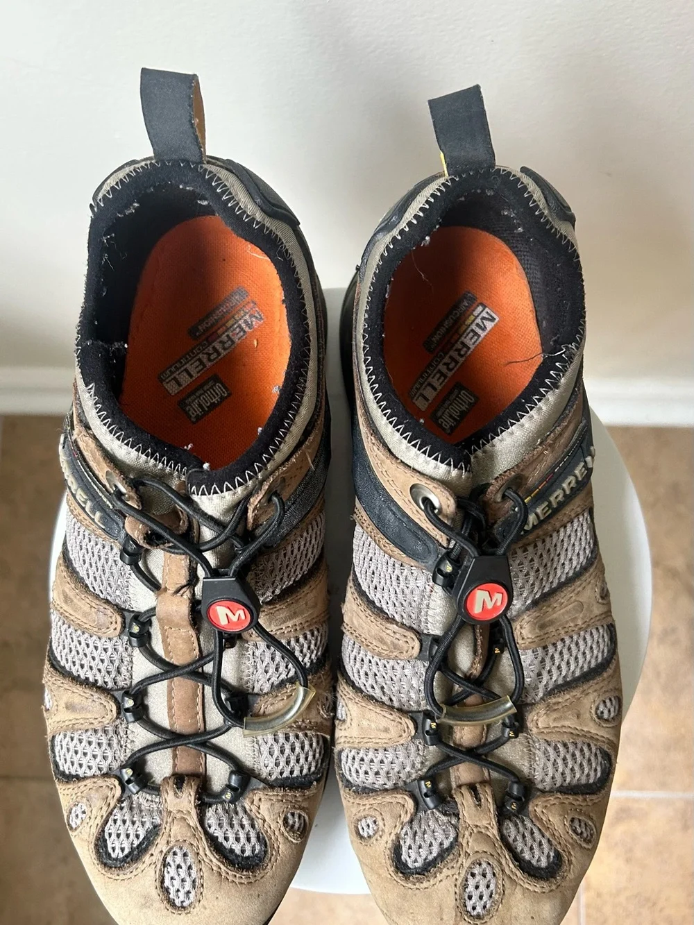 Merrell Men's Tan and Black Trail Sneakers